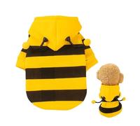 Cat Bee Costume Halloween Apparel for Small Dogs and Cats, Collar Cosplay Stripes Outfits Costume (X-Large)