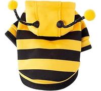 Cat Bee Costume Halloween Cat Costume Pet Bee Costume Hooded for Small Dogs and Cats, Cute Hoodies Puppy Clothes Halloween Costumes (XL)