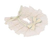 Cat Bib, Beautiful Embroidered Lace Bibs, Adjustable, Delicate, Breathable, Comfortable for Cat Kittens (M)