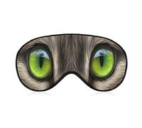 Cat Big Eyes Sleep Mask Animal Face Blindfold for Sleeping Elastic Blackout Eye Mask Cover for Full Night's Sleep Travel and Nap