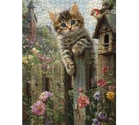 Cat Bird Jigsaw Puzzles for Adults 3000, 3000 Piece Jigsaw Puzzles, Challenging Puzzle, Classic Educational Jigsaws Games, Fun Family Activities, for Home Wall Decoration Gift DX0YL0-654