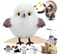 Cat Bird Toy Flapping Flying, 2026 New Rechargeable Flappy Bird Sandpiper, Interactive Cat Toys for Indoor Cats, Touch-Activated Kitten Exercise Toy, Beating WingsCat Kicker with Catnip (Cuckoo)