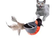 Cat Bird Toy,Flapping Wings Chirping Bird - Realistic Bird Cat Toy, Automatic, Super Soft, Interactive Flying Bird Toy for Indoor Cats Exercise