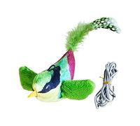 Cat Bird Toy Interactive - Feather Toy Chirping Squeaky Automatic Bird For Cat,Realistic Bird Plush Toy Touch Activated Kitten Toy Chaser Toy Bird Squeak Kitten Toy For Boredom Relieve Boredom