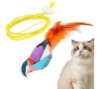 Cat Bird Toy - Simulated Chirping Flying Animal | with Rope Electric Bird Toy | for Instinct Practice Foraging Weight Management Indoor Outdoor Solo Play