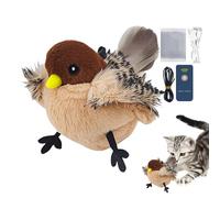 Cat Bird Toys - Rechargeable Flapping Bird Sparrow, Flying Flapping Bird with Catnip | Realistic Interactive Cat Feather Toys, Soft Cozy Kitten Toys Flapping Bird for All Breeds Cat Catnip Toys
