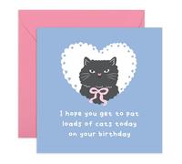 Cat Birthday Card for Women - ‘Hope You Get to Pat Loads of Cats’ - Cute & Funny Greeting Card for Cat Lovers, Cat Mama, Fur Mum, Dad, Colleagues, Sister, Friends - Mothers Day - Comes with Stickers