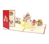 Cat Birthday Cards for Women - Cat Birthday Card, Pop Up Birthday Card, Cat Birthday Cards for Women, Pop up Birthday Cards for Girls, Cat Birthday Cards, Birthday Card Cat,Funny 3D Cat Birthday Card