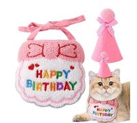 Cat Birthday Hat - Cat Party Decoration, Cute Festive Pet Hat | Multifunctional Funny Cat Clothing Accessories for Birthday Parties, Photoshoots, Costume Parties, Outfit, Lu