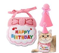 Cat Birthday Party Hat | Cats Party Decorations | Festive Cat Birthday Collar, Cat Happy Birthday Party Supplies, Cat Birthday Hat for Party