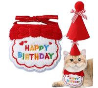 Cat Birthday Party Hats, Cat Birthday Hat, Cat Party Decorations | Festive Cat Birthday Collar, Cat Happy Birthday Party Supplies, Dog Cat Birth
