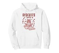 Cat Biscuit Cute Biscuits Bakery Retro Red Print Pullover Hoodie
