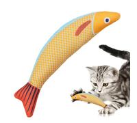 Cat Bite Toy - 8.27 x 3.15 Inch Cat Kick Toy | Interactive Crinkle Toy with Catnip, Plush Indoor Bite Toy with Catnip, Saury Fish, Relieves Boredom