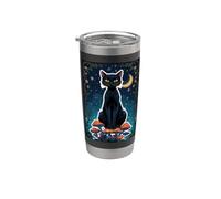 Cat Black Shadow Mystical Magic Feline Witch Soul Power Core Stainless Steel Insulated Tumbler