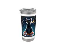 Cat Black Shadow Mystical Magic Feline Witch Soul Power Core Stainless Steel Insulated Tumbler