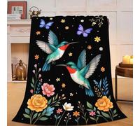 Cat Blanket Cute Kitten Throw Blanket Soft Warm Cozy Fleece Fuzzy Plush Cats Flannel Blankets Gifts for Boys Girls Women Kids Adults 50" x60" Hummingbird