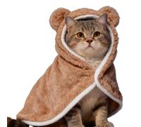 Cat Blanket with Hood Washable Warm Soft Winter Coat and Cape with Hat for Chihuahua and Kittens for Halloween Winter