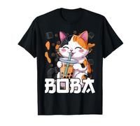 Cat Boba Anime Bubble Tea Girls Kawaii T-Shirt