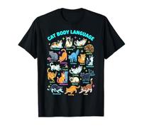 Cat Body Language Behavior Chart Feline Pet Owner T-Shirt