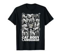 Cat Body Language Behavior Chart Feline Pet Owner T-Shirt