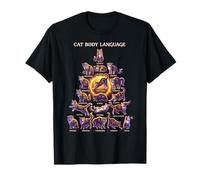 Cat Body Language Behavior Chart Feline Pet Owner T-Shirt