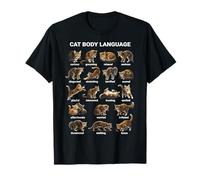 Cat Body Language Behavior Chart Feline Pet Owner T-Shirt