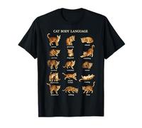 Cat Body Language Behavior Chart Feline Pet Owner T-Shirt