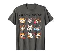 Cat Body Language Cute Cat Lover Kawaii T-Shirt