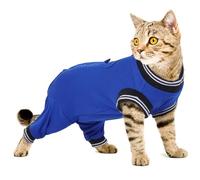 Cat Body Post Surgery Recovery Vest for Back Paws (Royal Blue, L)