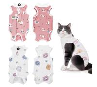 Cat Bodysuit After Surgery, 2 Pieces Cat Bodysuit for Cat Surgery, Breathable, Prevents Cats from Licking Your Wounds, Helps Restore Abdominal Wounds, for Spay Abdominal Wounds Female