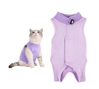 Cat Bodysuit After Surgery Anti-Leaking for Cats for Cats Operation Cat Clothing Skin Disease Recovery Body Cat Clothing After Castration Medical Pet Shirt Cat (Purple, L)