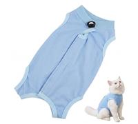 Cat Bodysuit After Surgery for Cats - E-Collar Alternative Body Cat After Castration, Cat Bodysuit for Cats Operation Protective Suit against Licking & Biting, Cat Clothing, Blue M (2-4 kg)