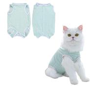Cat Bodysuit After Surgery, Professional Recovery Suit for Cats After Surgery, Post-Operative Cat Clothes for Abdominal Wounds, Anti-Leak Suit After Castration, Alternative to E-Collar (Green, XS)