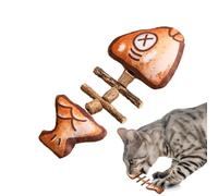 Cat Bone Chew Toy - Realistic Cat Catnip Chewing Toys,Interactive Simulated Fish Bone Toy, Fun Kitten Stuff Bone Toy For Cat Home Indoor