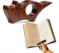 Cat Book Page Holder,Wooden Thumb Book Page Holder & Bookmark - 1Pcs Gift for Book Lovers, Handmade with a Smooth, Larger Opening to Prevent Hand Ache. Perfect Reading Aid for Readers & Teachers.