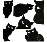 Cat Bookmark - Black Cat Book Marker, Magnetic Page Clip, Cute Reading Accessories, Creative Book Clip Set | For Teachers, Students, Book Lovers, The Diaries, Notebooks, DIY Proj