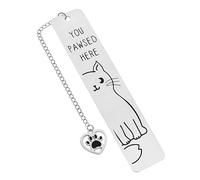 Cat Bookmark for Women Men, Stainless Steel Bookmark Cute Bookmarks for Book Lovers Cat Lovers Presents, Cat Stationery Reading Accessories for Readers Students Teachers Souvenir