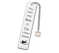 Cat Bookmark, Kitten Bookmark with Gift Box, Stainless Steel Cat Book Marker, Book Lover Gifts, Funny Cute Bookmarks for Readers Students Teachers, Best Friend Birthday Gifts