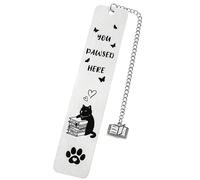 Cat Bookmark Set, Stainless Steel Kitten-Shaped Metal Book Markers with Gift Box, Cute Funny Book Lover for Readers, Students, Teachers, Or Library Souvenirs