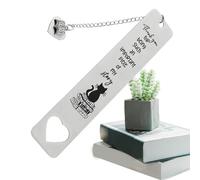 Cat Bookmark - Silver Bookmark, Colleague Goodbye , Teacher's Day Gift, Student Gift | Birthday Graduation Christmas , Always Remember Teacherta