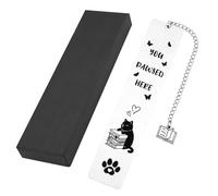 Cat Bookmark with Gift Box,Stainless Steel Kitten Bookmark, Cat Bookmarks for Book Lovers Gifts,Cute Bookmark Reading Accessories Gifts for Readers