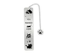 Cat Bookmark, Zinc Alloy Cute Black Cat Bookmark Funny Aesthetics Reading Accessories for Reading Women Men Student Book Enthusiasts Gift (Style 1)