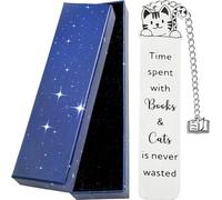 Cat Bookmarks for Women - Cute Kitten Personalised Bookmark, Funny Stainless Steel for Readers, Students, Teachers & School Library