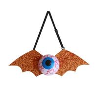 Cat Bow Tie, Halloween Cat Collar, Light Up Pet Necktie, Adjustable Costume Accessory, LED Eyeball Design for Photoshoots Travel Parties, 6x2.36 Inches, Black Orange, 1 Piece