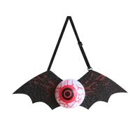 Cat Bow Tie, Halloween Cat Collar, Light Up Pet Necktie, Adjustable Costume Accessory, LED Eyeball Design for Photoshoots Travel Parties, 6x2.36 Inches, Black Orange, 1 Piece
