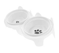 Cat Bowl,1 Set Ceramic Cat Bowl Ceramic Cat Feeder Kitten Food Bowl Floor Feeding Bowl Pet Food Bowl Kitten Food Holder Raised Food Feeding Dish Ceramic Pet Bowl Ceramics Cat Food(As Shown)