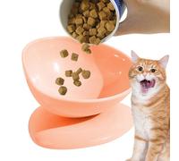 Cat Bowl | 20 nti-Spill Feeder with Neck Support - 15 Degree Tilted Cat Food Bowl | for Dogs Cats and Indoor Outdoor and Travel