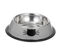 Cat Bowl,3pcs Stainless Steel Cat Bowl Dog Dishes Puppy Feeder Kitten Feeding Bowl Food Container Gray Dog Feeder Metal Cat Bowls Dog Food Bowl Dog Feeding Bowl Puppy Bowl Pet Non-slip