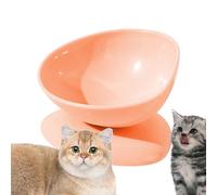 Cat Bowl, Anti-Tip Water Dispenser with Neck Support 200ml | 15 Degree Tilted Water Bowl | for Cats and Puppies Indoor Outdoor Travel