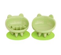 Cat Bowl, Elevated Slow Feeder, Anti-Vomit Slanted Cat Bowl with Non-Slip Mat, Whisker Friendly Cat Food Dish. (Green)